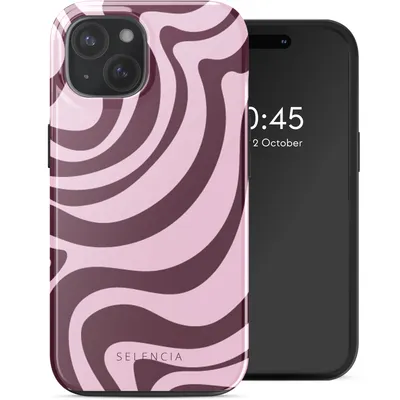 Obrázek produktu pro Selencia Vivid zadní kryt s MagSafe iPhone 15 – Wavy Swirl Pink Plum