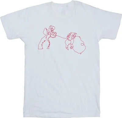 Produktbild von Disney - "Lady And The Tramp" T-Shirt für Herren BI18908 (M) (Weiß)