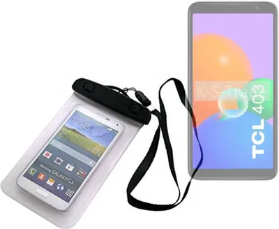 Produktbild von K-S-Trade Schutz Hülle Handy Hülle Kompatibel mit TCL 403 Beach Bag wasserdicht 16cm x 10cm Schutzhülle Staub Sand Flachwasser Beachbag Case