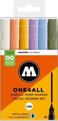 Produktbild von Molotow Acrylmarker One4All 127HS Pastel Modern Set