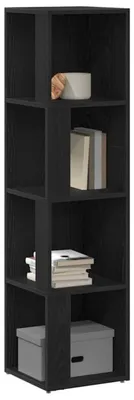 Produktbild von Eckregal Holzwerkstoff Schwarz Eichen-Optik 33 x 33 x 132 cm