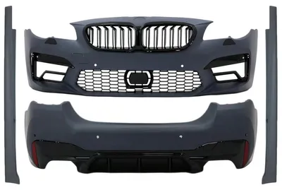 Imagen del producto de Kit de carrocería para BMW Serie 5 F10 (2011-2017), incluye parrilla delantera, faldones laterales con diseño M5.