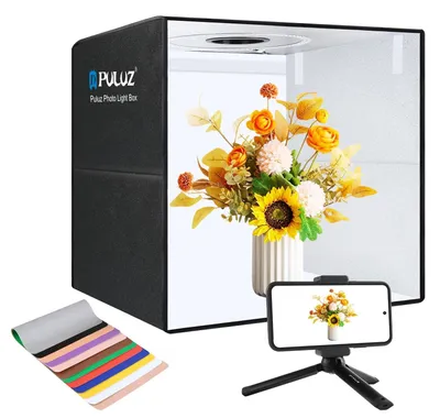 Obrázek produktu pro Fotostudio box lightbox - 50 x 50 x 50 cm - LED osvětlení - 6 pozadí