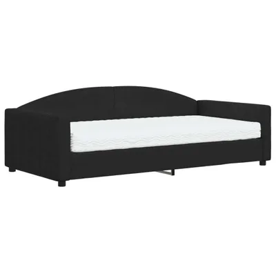 Immagine prodotto di vidaXL Divano letto con materasso Nero 100x200 cm Tessuto