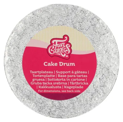 Produktbild von FunCakes Tortenplatte Cake Drum Rund Ø 15 cm silber