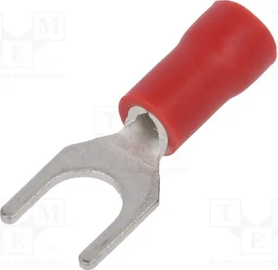 Produktbild von 10x Gabelkabelschuh M5 0,5÷1mm2 Klemmverbindung Ø: 5,3mm isoliert ST-092/R Isolier