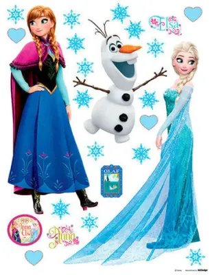 Produktbild von Disney Aufkleber 65X85 Cm./1 Stück Elsa, Anna, Olaf