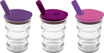 Productafbeelding van Sundo Rillenbeker met temperatuurindicator - 200 ml - Paars