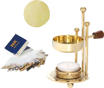 Produktbild von Verstellbarer Weihrauchbrenner Komplett Set 12tlg mit 10 Kirchenweihrauchsorten