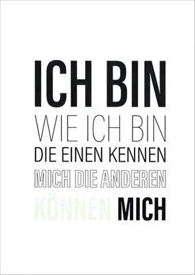 Produktbild von Postkarte "U. Wathling: Ich bin wie ich bin. Die einen kennen mich, ..."