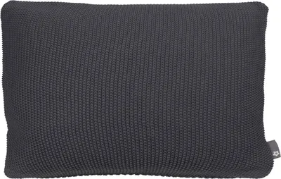 Produktbild von Pichler Baumwollgestrick uni Kissenhülle 2er Set 50 x 30 cm LOLA Rechteck grau