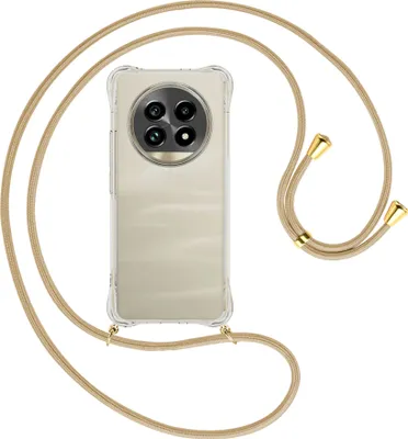 Produktbild von Handykette Backcover-Schutzhülle mit Band (Metall goldfarben) für Realme 13 Pro 5G - caramel