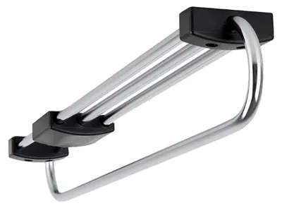 Produktbild von Garderobenständer, Krawattenhalter, Teleskop-Schiebeschrank, Ankleidezimmerschrank, 500 mm schwarz/chrom