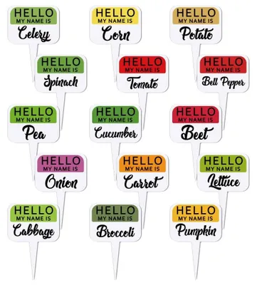 Immagine prodotto di Set di 15 etichette a forma di "T" per piante, disponibili in vari colori
