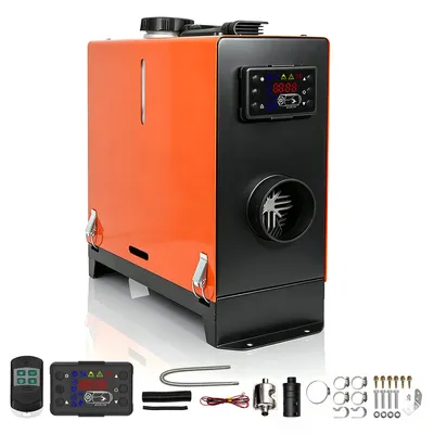 Zdjęcie produktu dla 8 kW, dieselowa ogrzewanie powietrzne, wersja z aluminium, wyświetlacz LCD, inteligentny pilot, kompletny zestaw do kamperów, samochodów dostawczych i przyczep