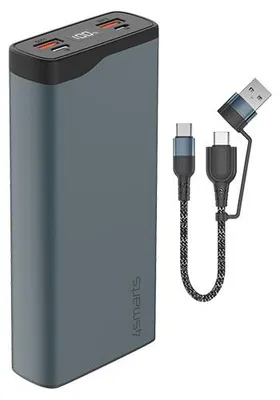 Obrázek produktu pro 4smarts VoltHub Pro, 10000 mAh, Lithium-polymerová (LiPo), Quick Charge 3.0, Černá, Metalická