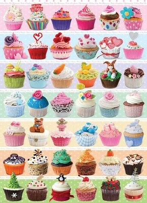 Produktbild von Eurographics Cupcake Celebration 1000pcs, 1000 Stück(e), Speisen und Getränke