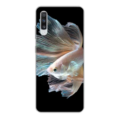 Produktbild von MuchoWow® Handyhülle Schutzhülle Hülle für Samsung Galaxy A70 Fisch - Schwanz - Schwarz Silikon Softcase Handy Hülle - Schutzhaube