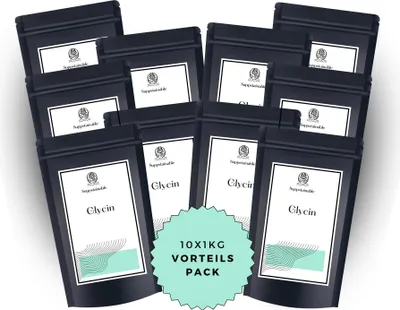 Produktbild von Glycin Pulver – 10kg (10X1kg)