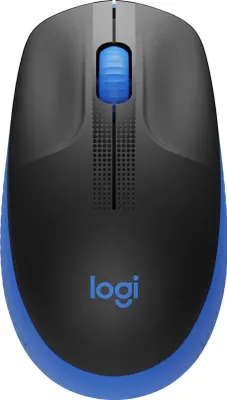 Produktbild von Logitech M190, Beidhändig, Optisch, RF Wireless, 1000 DPI, Blau