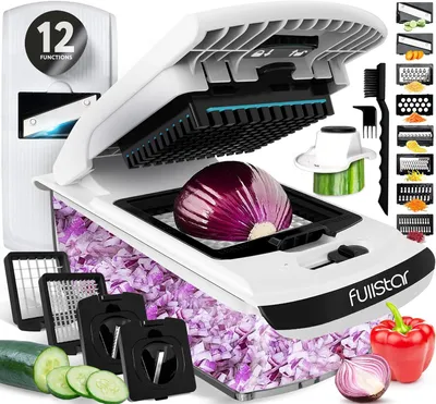Produktbild von Gemüseschneider 12-in-1, Mandoline Slicer, weiß, für Salat