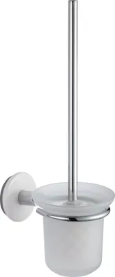 Produktbild von MSV WC Garnitur Toilettenbürste Bürste „Malta“ aus hochwertigem Edelstahl Toilettenbürstenhalter zur Wandmontage und zum kleben