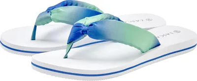 Produktbild von LASCANA Badezehentrenner Sandale, Badeschuh, Pantolette, Badelatsche, Flip Flop, Sommerschuh, türkis Farbverlauf Größe 41