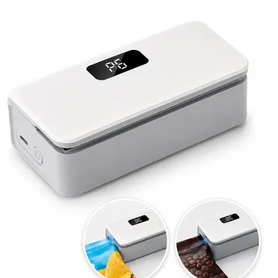 Produktbild von Wiederaufladbarer Mini-Folienschweißer mit LED-Display,6Stufen,für Plastikbeutel,mit Klinge und Magnet,ideal zur Lebensmittelaufbewahrung in der Küche
