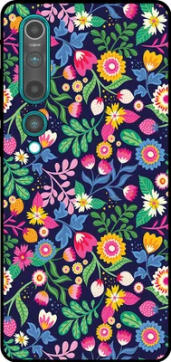 Produktbild von Smartphonica Handytasche Passend für Xiaomi Mi 10 / 10 Pro mit Blumendruck - TPU Rückendeckung Fall Blumendesign