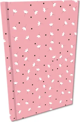 Produktbild von Notizbuch A5 Blumen-Karomuster Soft Touch