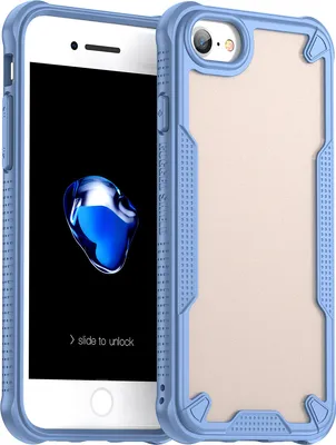 Immagine prodotto di Custodia protettiva per iPhone 6 / 6s, lato posteriore traslucido opaco, custodia bumper in TPU Blu