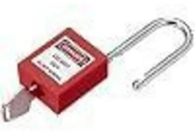 Produktbild von Vorhängeschloss Tagout Lockout Stahlbügel Rot 38mm Keyed Alike