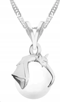 Productafbeelding van Zilveren ketting met vleermuismotief en parel, 925 zilver