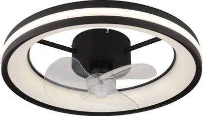 Obrázok produktu pre Stropný ventilátor Globo Lighting kovový čierny matný, LED