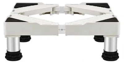 Immagine prodotto di Base regolabile per elettrodomestici, colore bianco, altezza 14-17 cm, larghezza 46-70 cm