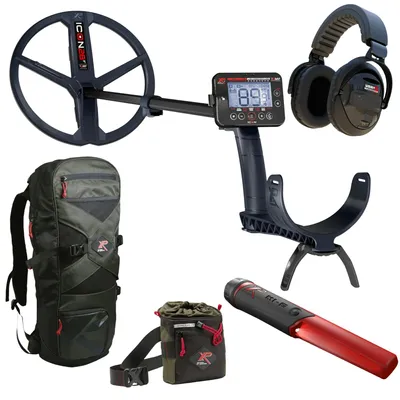 Produktbild von XP Icon Adventure Pack Metalldetektor, WSA-XL ST Kopfhörer, MI6 Pinpointer, Rucksack, Fundtasche (ICON-PACK)