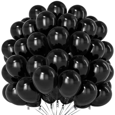 100 schwarze Latexballons 12 Zoll für Partys