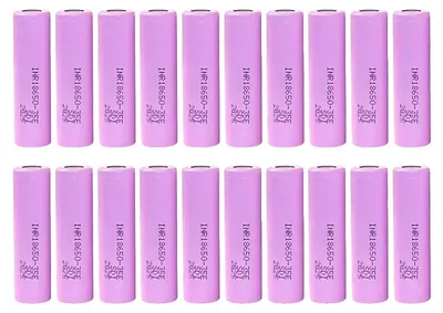 Zdjęcie produktu dla Bateria litowo-jonowa, pojemność 3500 mAh, prąd rozładowania 25 A, zestaw 20 sztuk, napięcie 3,7 V