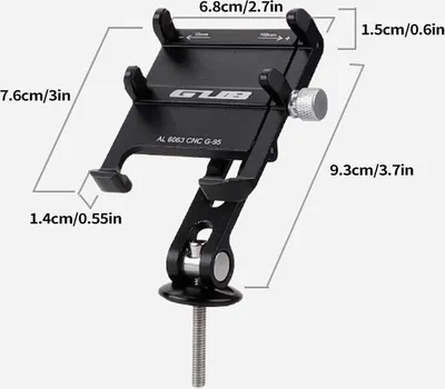 Zdjęcie produktu dla Uchwyt na telefon rowerowy ze stopu aluminium Stojak na telefon rowerowy Obrotowy uchwyt na telefon komórkowy