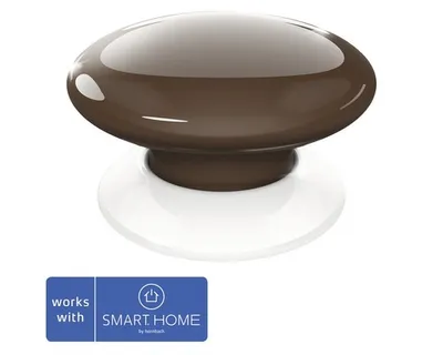 Obrázok produktu pre Fibaro The Button, Bezdrôtový, Alarm, Hnedá, 50 m, 868.4/869.8 MHz, 1 kusov