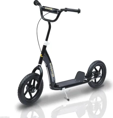 Produktbild von Kinder Scooter - Tretroller - 30 cm Räder - Höhenverstellbarer Lenker - Bremse - Für 5–12 Jahre - Schwarz