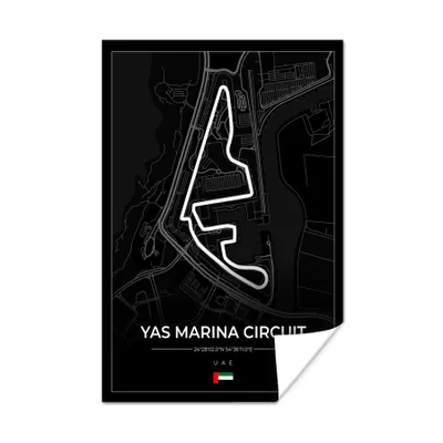 Produktbild von MuchoWow® Poster Rennstrecke - Yas Marina Circuit - Rennstrecke - F1 - Abu Dhabi - Schwarz 120x180 cm - Kunstposter