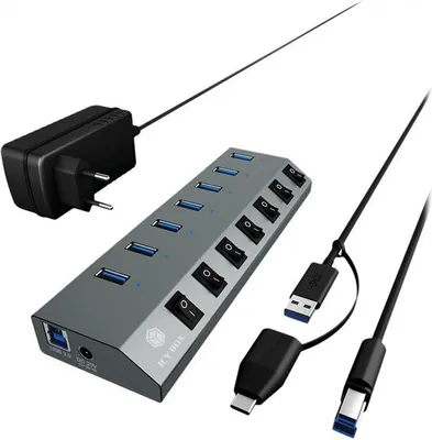 Produktbild von ICY BOX IB-HUB1701-C3 7 port USB 3.0 Type-A Hub