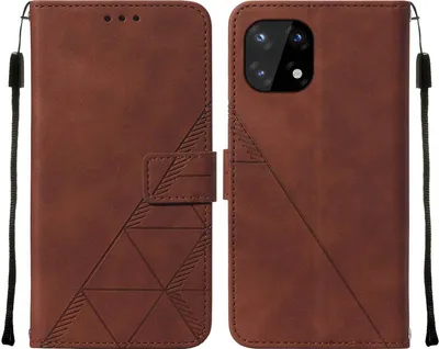 Produktbild von OnePlus 10 Pro Hülle, Schlank Prägung Flip Leder Kartenfächer Schutzhülle mit Ständer für OnePlus 10 Pro Braun
