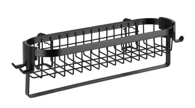 Produktbild von WENKO Wand Ablage mit Haken Regal Bad WC Küchen + Handtuch Stange Halter CLASSIC