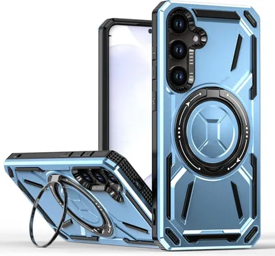 Produktbild von Für Samsung Galaxy S25 Plus 5G Armor II Series MagSafe Magnet Ring Schutz Hülle Blau