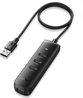 Image de Concentrateur UGreen USB-A pour 4 ports USB 3.2 Gen 1 Noir