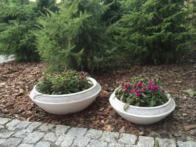 Produktbild von Blumenkübel Pflanz Kübel Dekoration Figur Blumentöpfe Garten Vasen Gefäss 204082