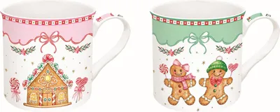 Produktbild von 2er Set Becher Sweet Christmas Lebkuchenmännchen für 300ml in GB Easy Life