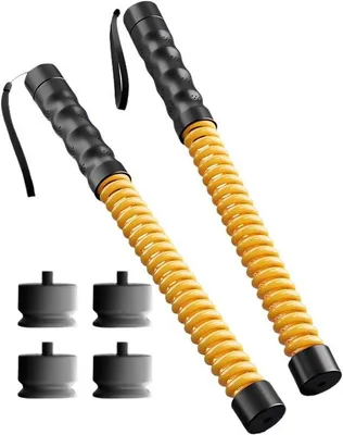 Produktbild von Fitness-Battle-Rope-Set - Trainingsruten - Kraft- und Ausdauertraining - Verstellbare Intensität - 2 Stück - Gelb